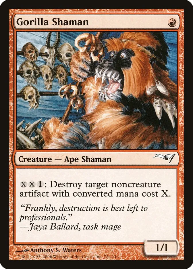 2006 Coldsnap Theme Decks Gorilla Shaman common #72a common card image