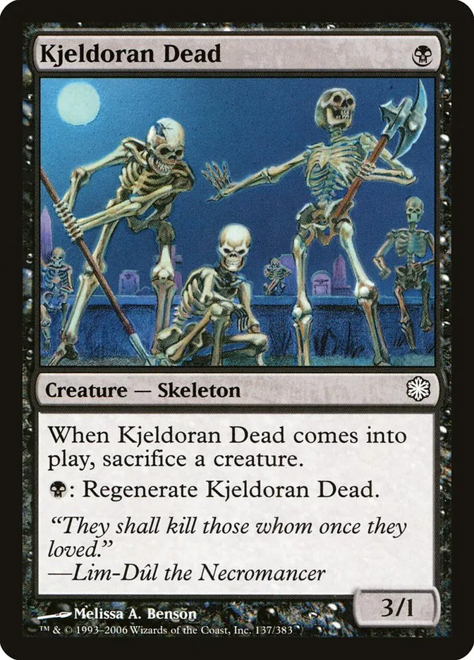 2006 Coldsnap Theme Decks Kjeldoran Dead common #137 common card image