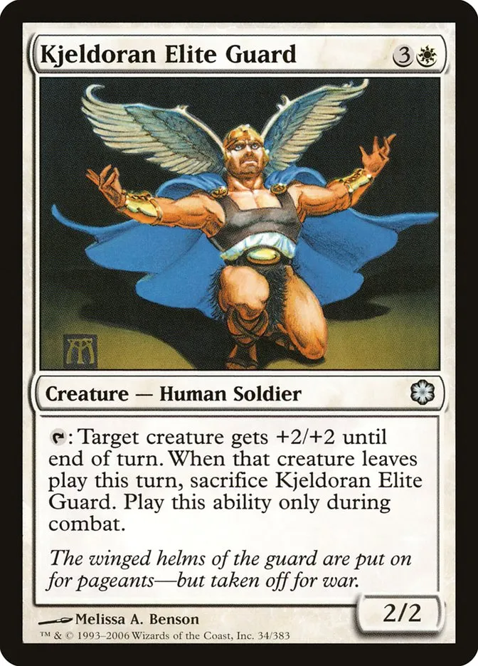 2006 Coldsnap Theme Decks Kjeldoran Elite Guard uncommon #34 uncommon card image