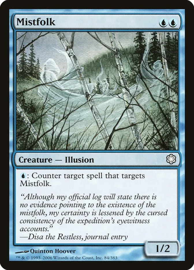 2006 Coldsnap Theme Decks Mistfolk common #84 common card image