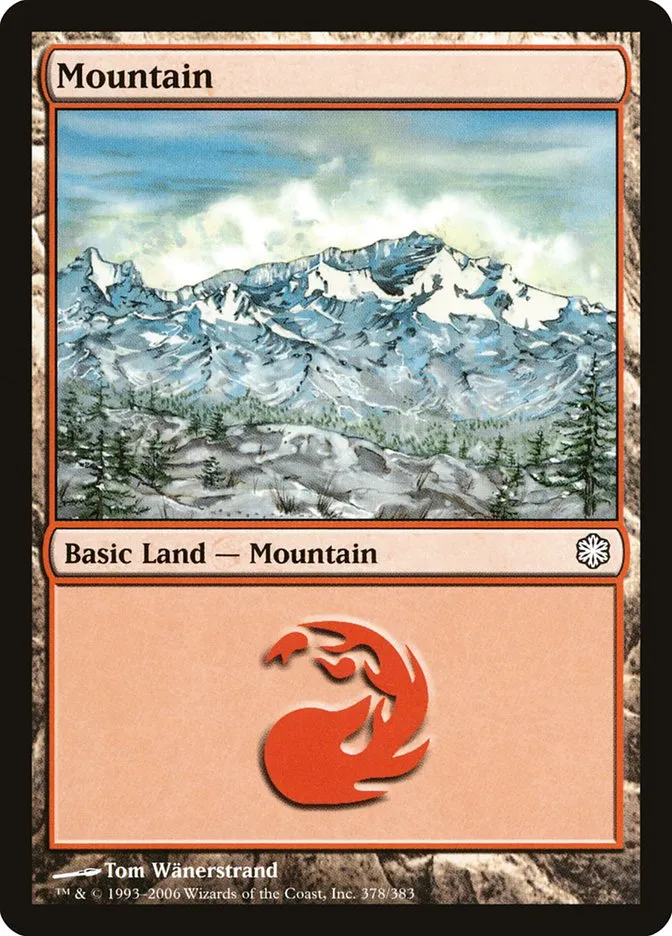 2006 Coldsnap Theme Decks Mountain common #378 common card image