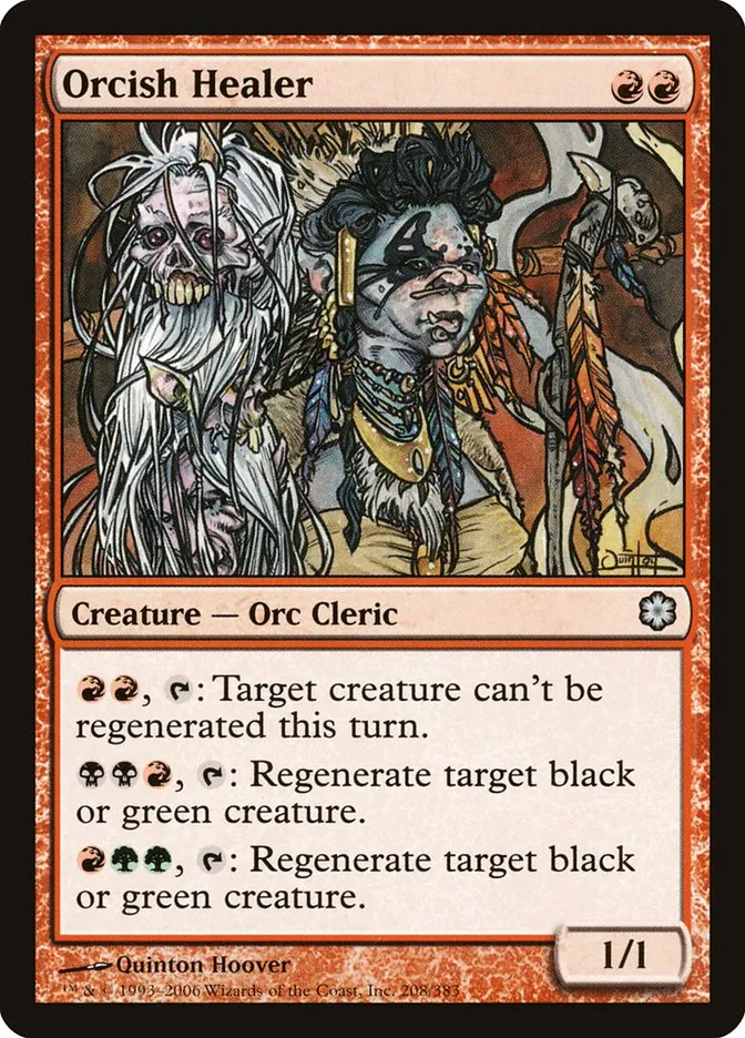 2006 Coldsnap Theme Decks Orcish Healer uncommon #208 uncommon card image