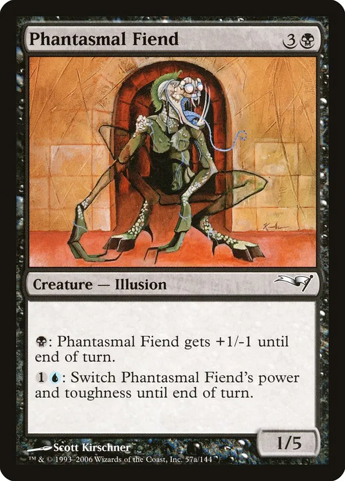 2006 Coldsnap Theme Decks Phantasmal Fiend common #57a common card image