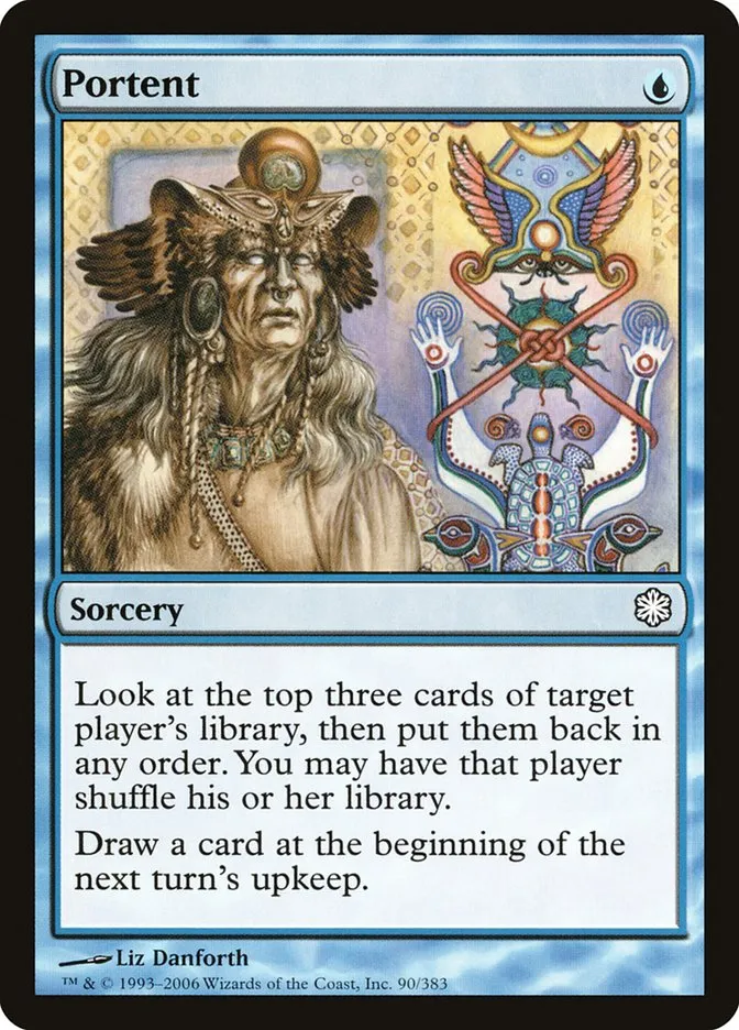 2006 Coldsnap Theme Decks Portent common #90 common card image