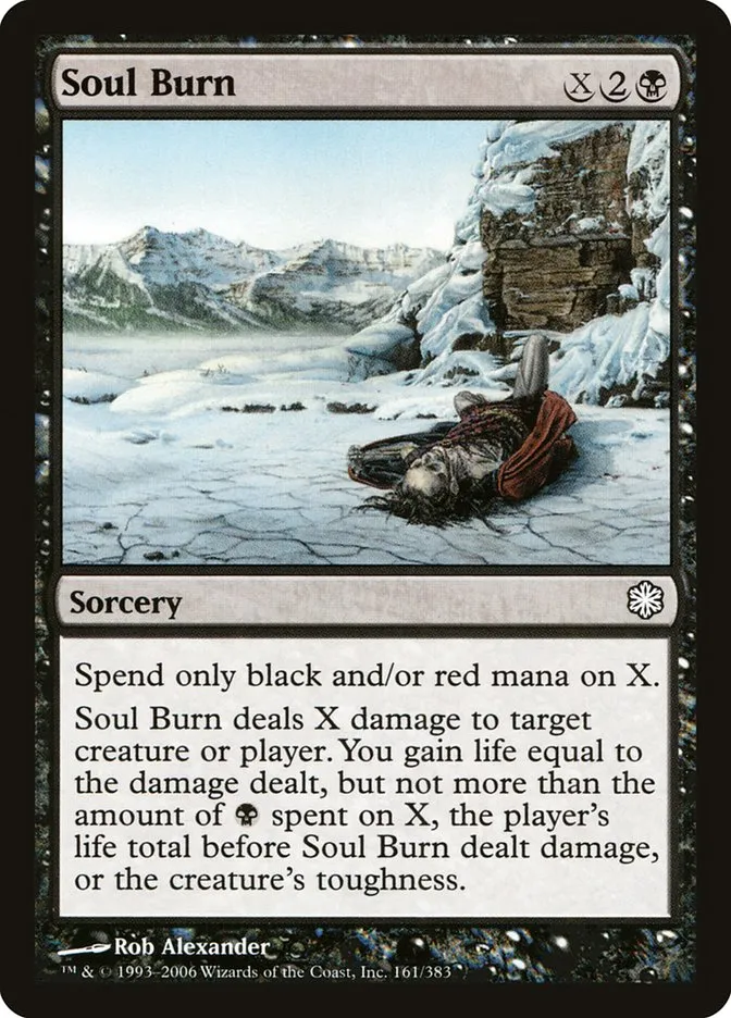 2006 Coldsnap Theme Decks Soul Burn common #161 common card image