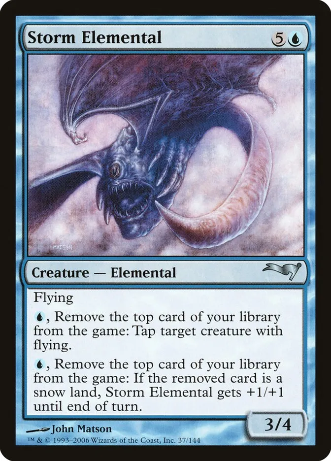 2006 Coldsnap Theme Decks Storm Elemental uncommon #37 uncommon card image