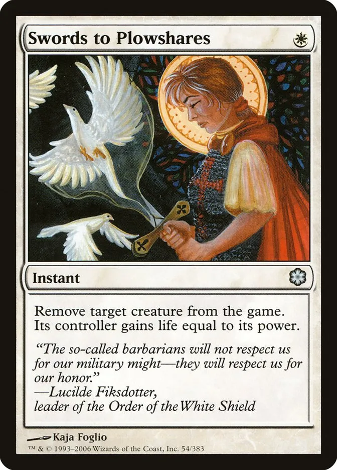 2006 Coldsnap Theme Decks Swords to Plowshares uncommon #54 uncommon card image