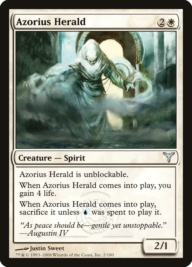 2006 Dissension Azorius Herald uncommon #2 uncommon card image