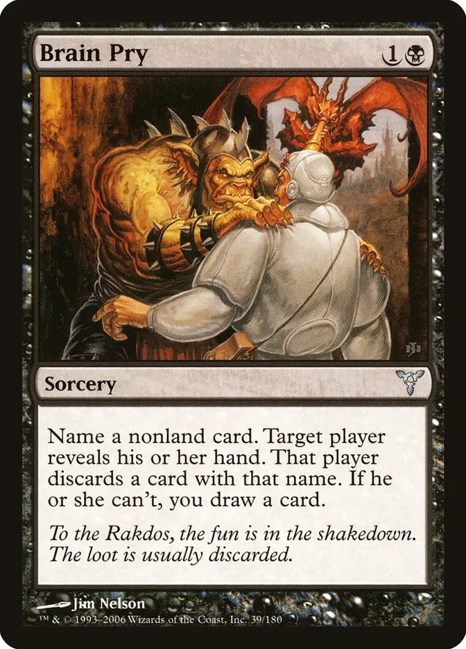 2006 Dissension Brain Pry uncommon #39 uncommon card image