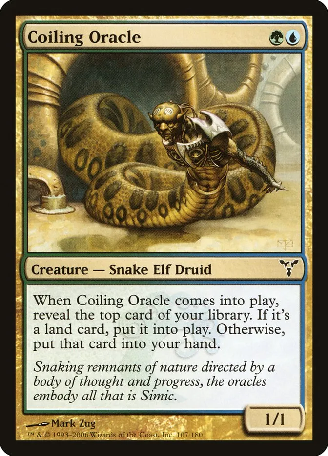 2006 Dissension Coiling Oracle common #107 common card image