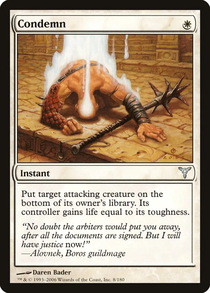 2006 Dissension Condemn uncommon #8 uncommon card image