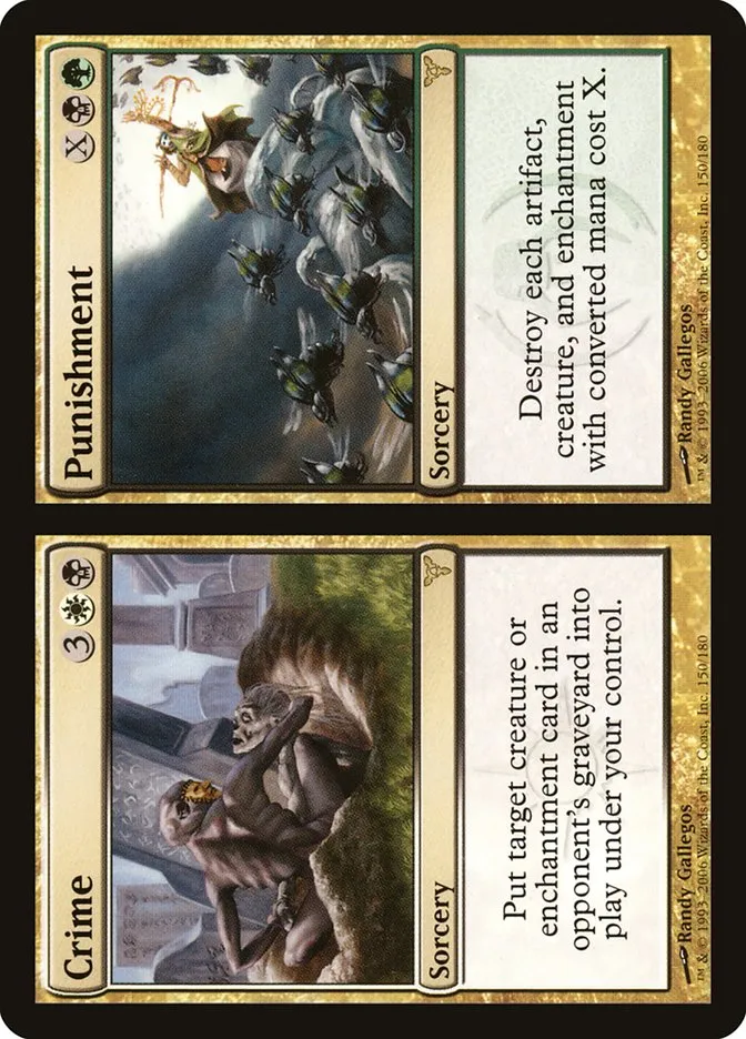 2006 Dissension Crime // Punishment #150 rare card image
