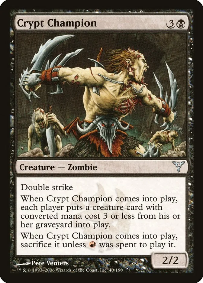 2006 Dissension Crypt Champion uncommon #40 uncommon card image
