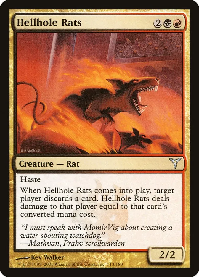 2006 Dissension Hellhole Rats uncommon #113 uncommon card image