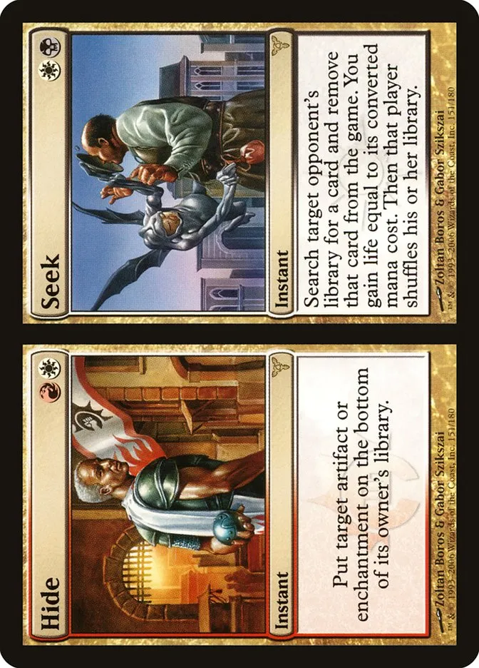 2006 Dissension Hide // Seek rare #151 rare card image
