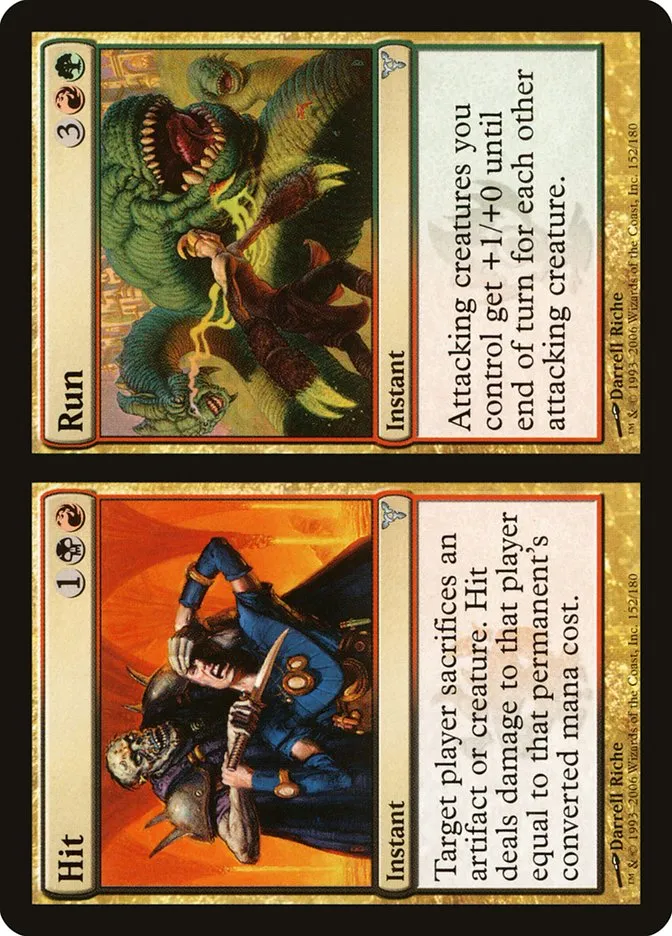 2006 Dissension Hit // Run uncommon #152 uncommon card image