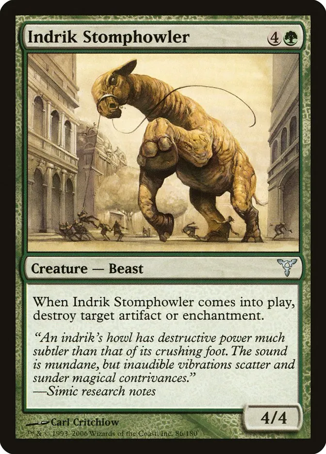 2006 Dissension Indrik Stomphowler uncommon #86 uncommon card image