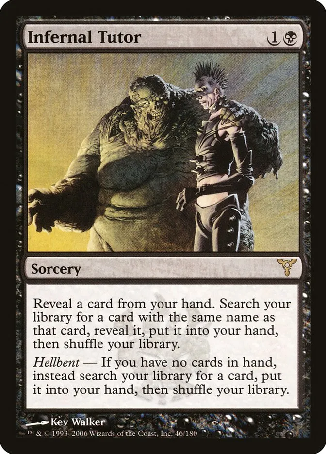 2006 Dissension Infernal Tutor rare #46 rare card image
