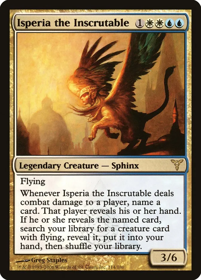 2006 Dissension Isperia the Inscrutable #114 rare card image