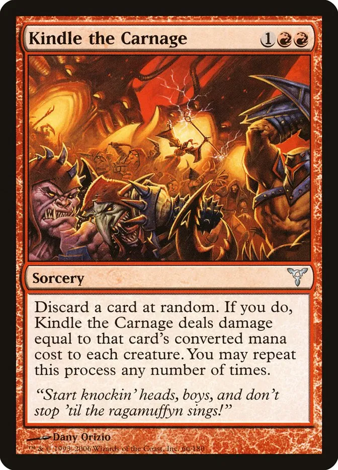 2006 Dissension Kindle the Carnage #66 uncommon card image