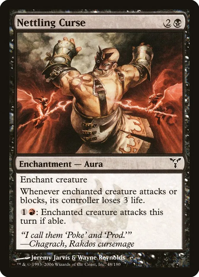 2006 Dissension Nettling Curse #48 common card image
