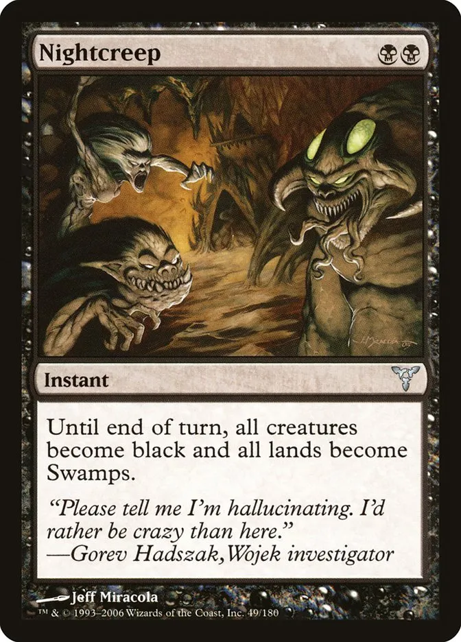 2006 Dissension Nightcreep uncommon #49 uncommon card image