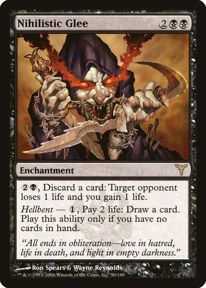 2006 Dissension Nihilistic Glee #50 rare card image