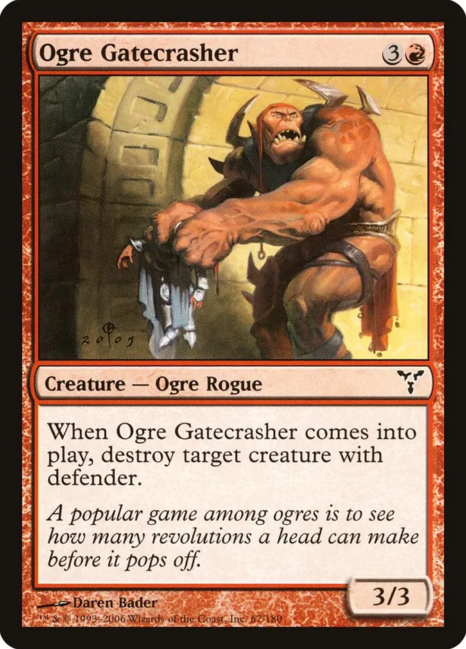 2006 Dissension Ogre Gatecrasher common #67 common card image