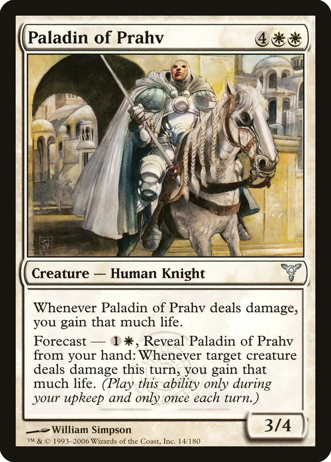 2006 Dissension Paladin of Prahv uncommon #14 uncommon card image