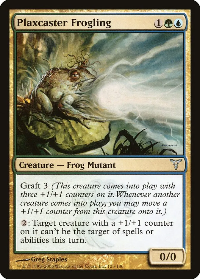 2006 Dissension Plaxcaster Frogling #123 uncommon card image