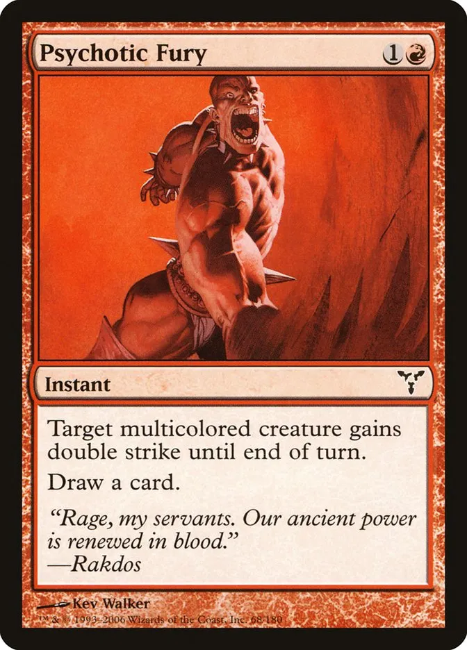 2006 Dissension Psychotic Fury #68 common card image