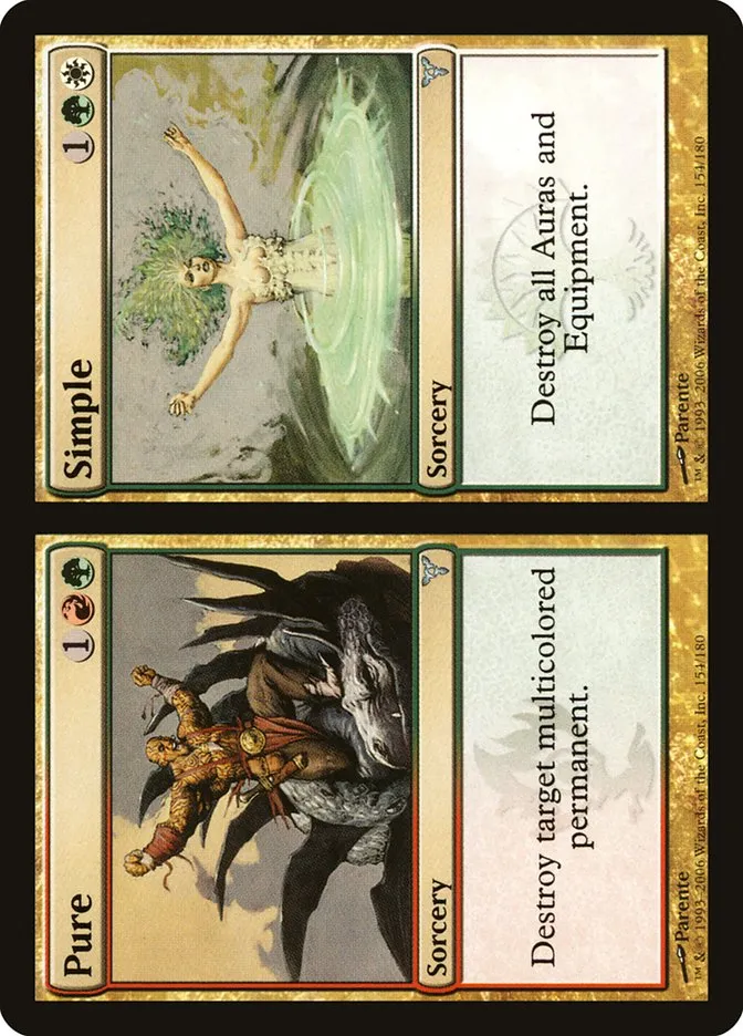 2006 Dissension Pure // Simple uncommon #154 uncommon card image