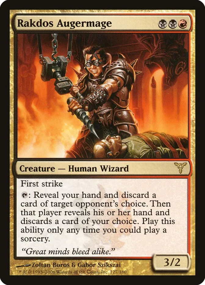 2006 Dissension Rakdos Augermage #127 rare card image
