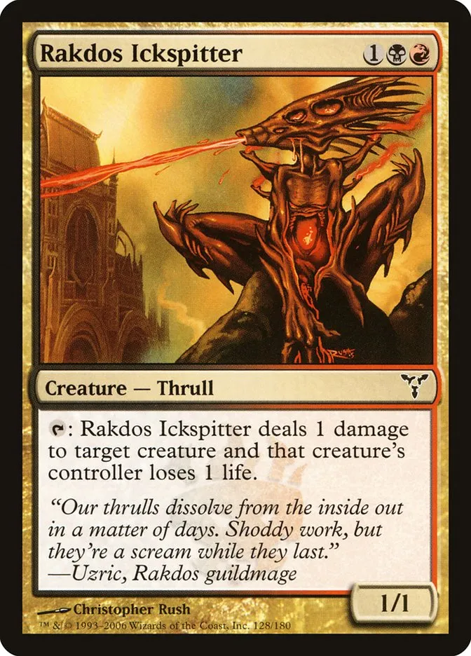 2006 Dissension Rakdos Ickspitter #128 common card image