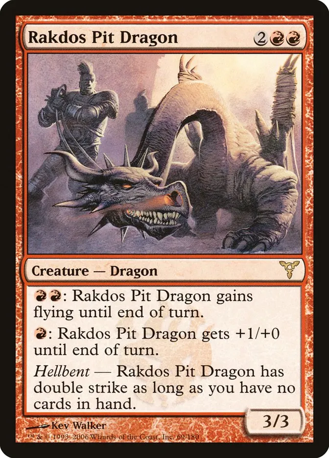 2006 Dissension Rakdos Pit Dragon #69 rare card image
