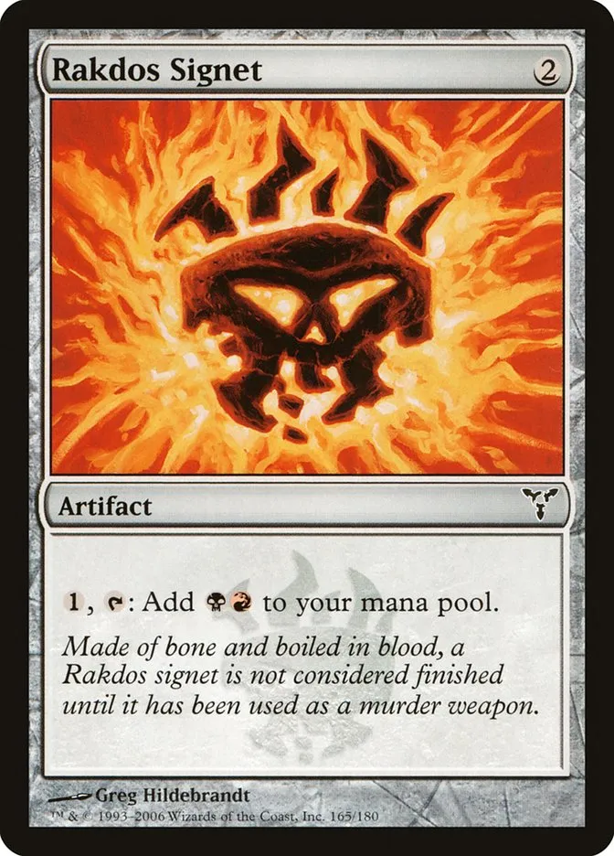 2006 Dissension Rakdos Signet #165 common card image