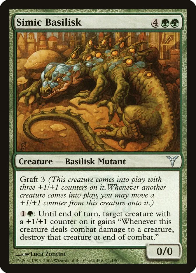 2006 Dissension Simic Basilisk uncommon #91 uncommon card image