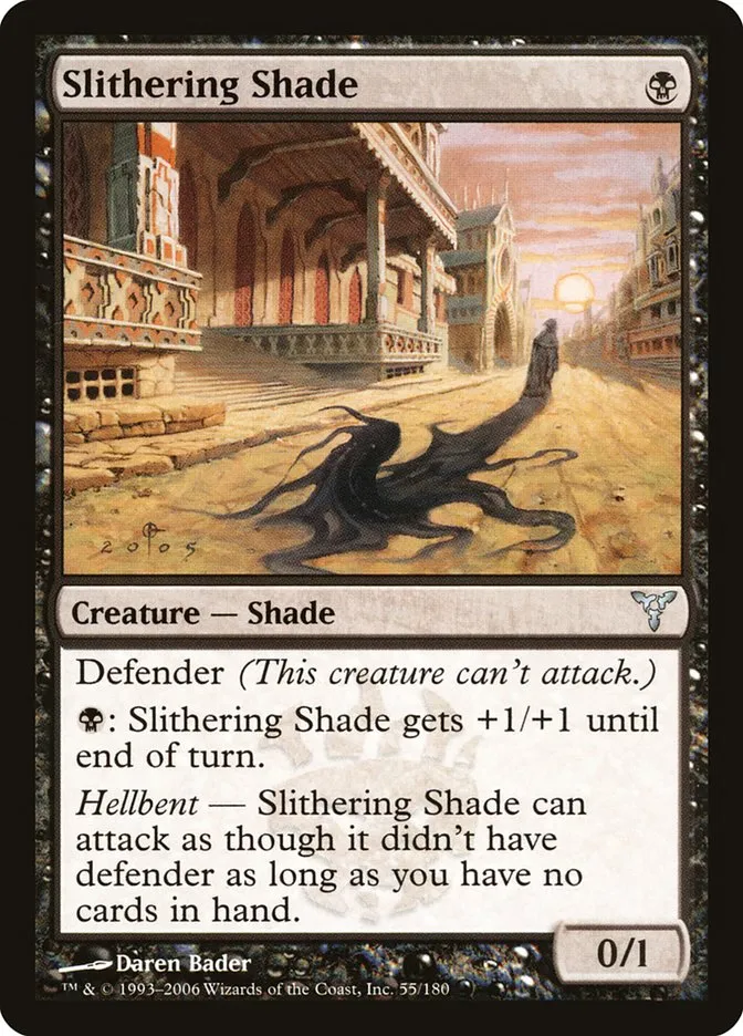 2006 Dissension Slithering Shade uncommon #55 uncommon card image