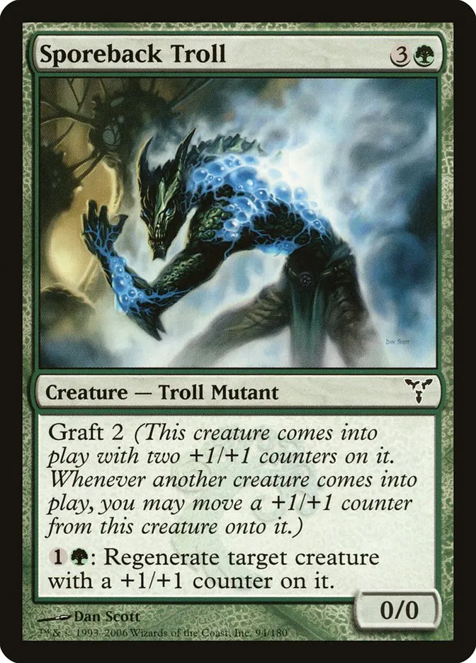 2006 Dissension Sporeback Troll common #94 common card image