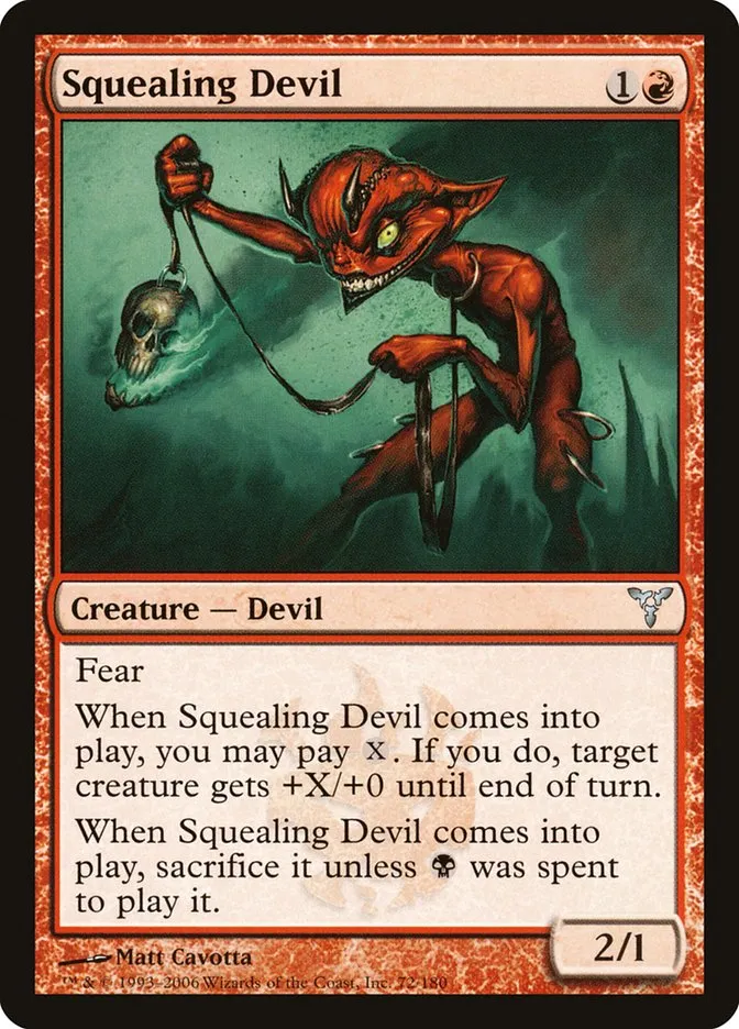 2006 Dissension Squealing Devil uncommon #72 uncommon card image