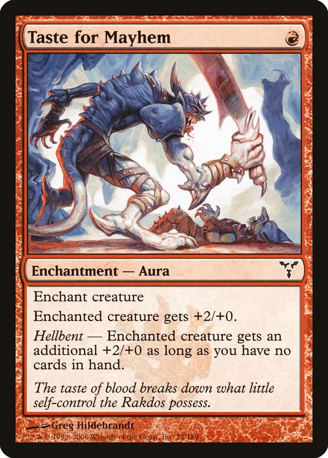 2006 Dissension Taste for Mayhem common #75 common card image