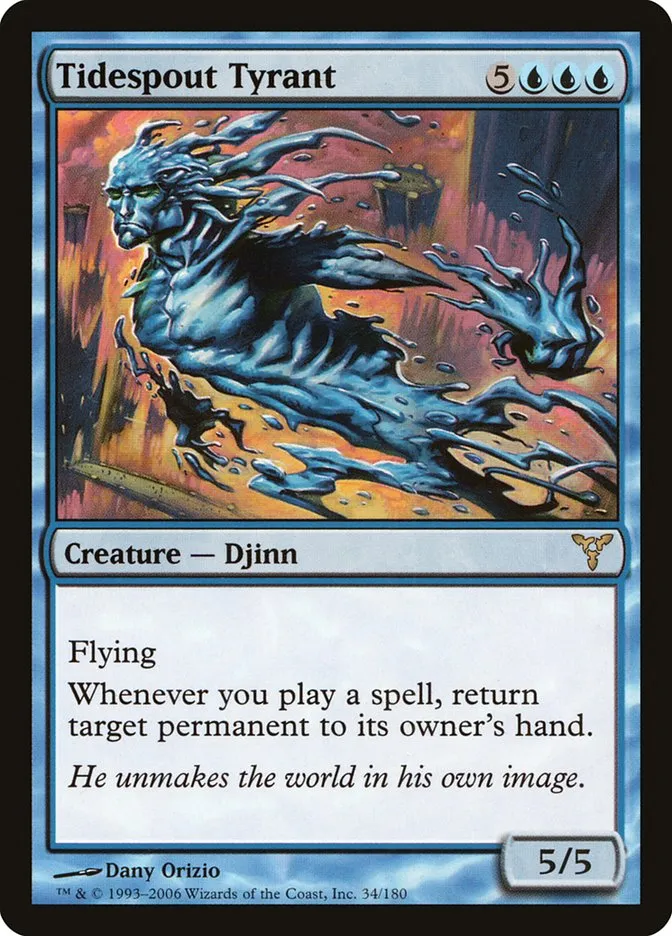 2006 Dissension Tidespout Tyrant rare #34 rare card image