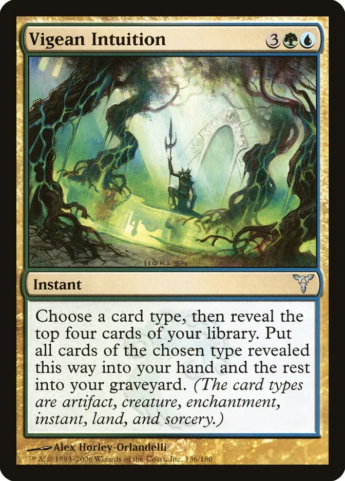 2006 Dissension Vigean Intuition #136 uncommon card image