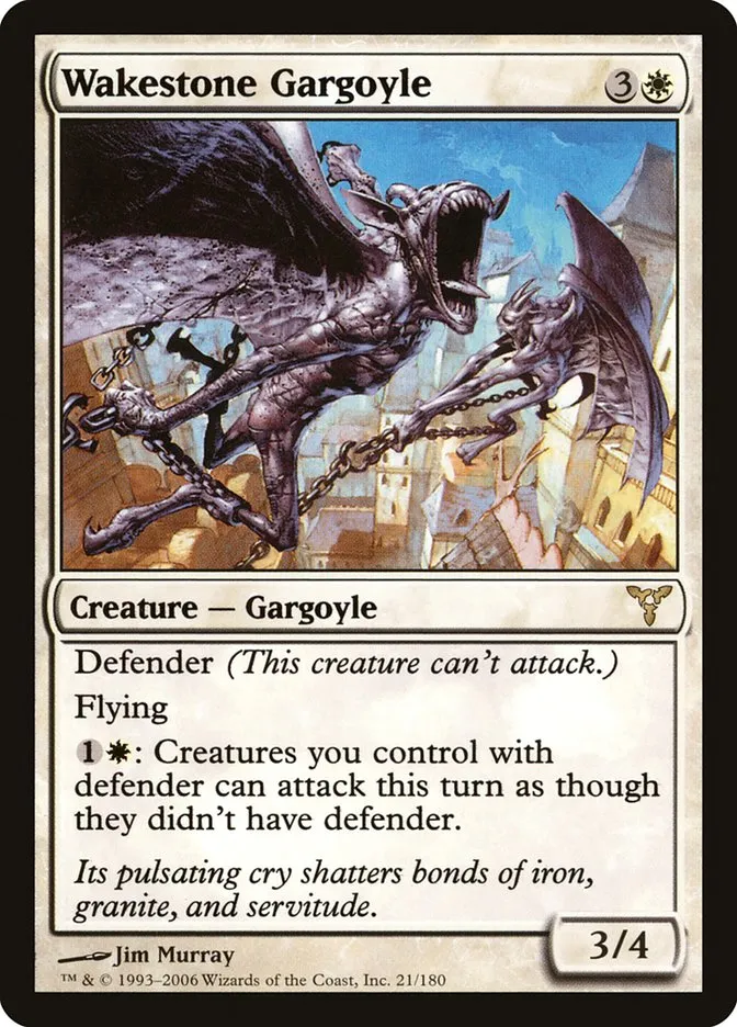 2006 Dissension Wakestone Gargoyle rare #21 rare card image