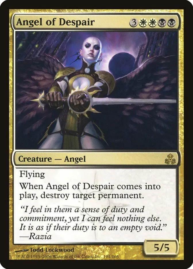 2006 Guildpact Angel of Despair rare #101 rare card image