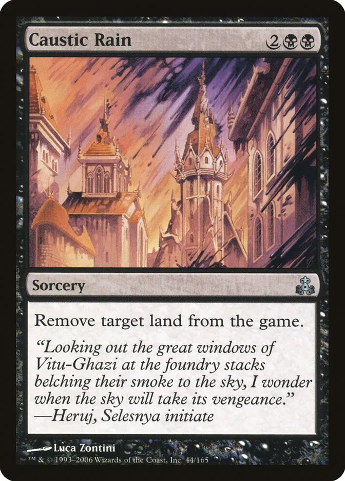 2006 Guildpact Caustic Rain uncommon #44 uncommon card image