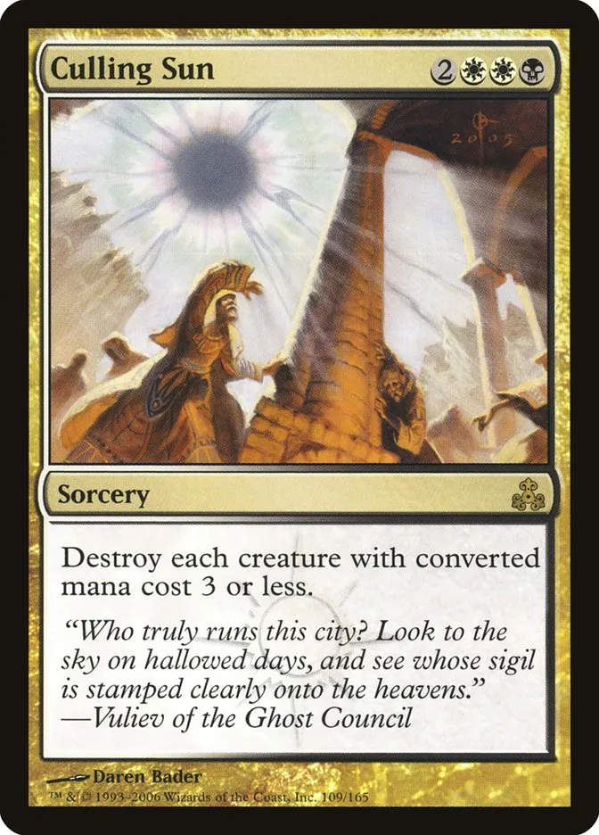 2006 Guildpact Culling Sun rare #109 rare card image