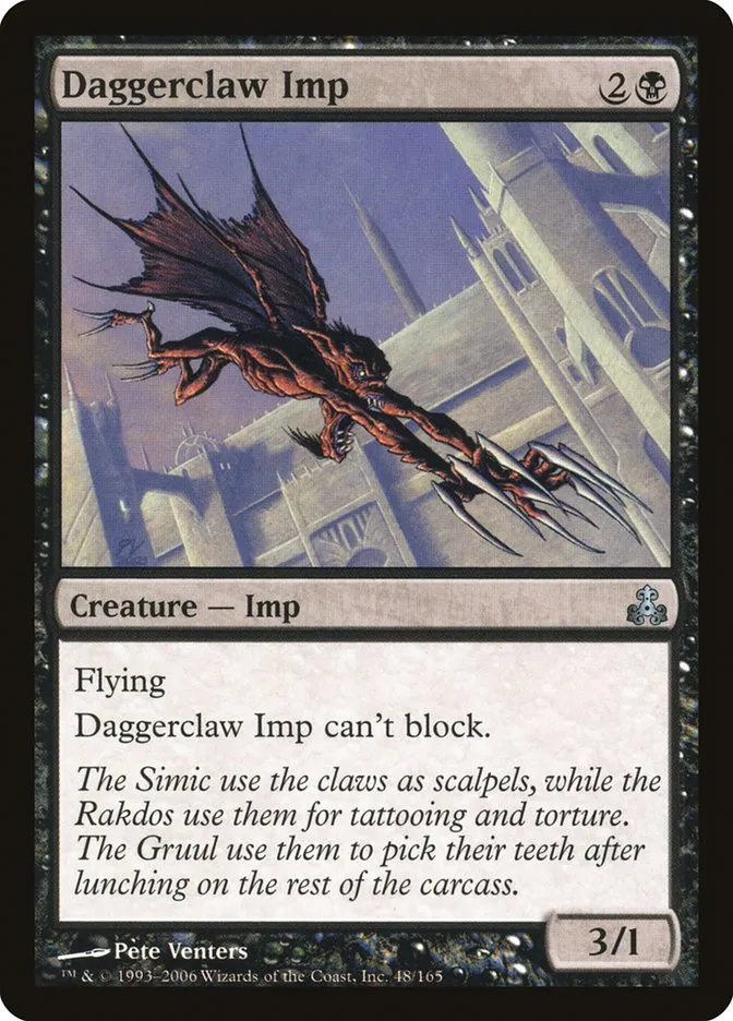 2006 Guildpact Daggerclaw Imp uncommon #48 uncommon card image