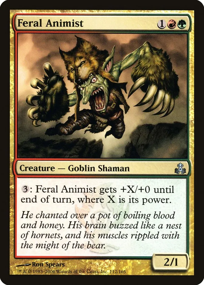 2006 Guildpact Feral Animist uncommon #112 uncommon card image