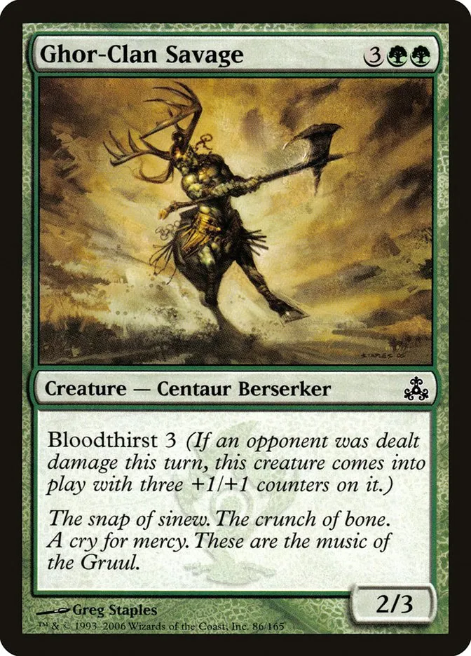 2006 Guildpact Ghor-Clan Savage common #86 common card image
